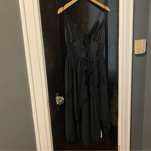 Free People Intimately Black Tie Dress